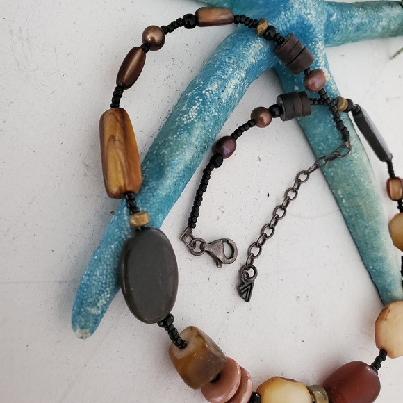 Silpada Retired Multi-Gemstone Beaded Necklace 18"-20" Sterling NECKLACE N1787 - Picture 2 of 4